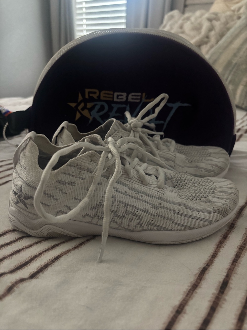 rebel white cheer shoes size 3